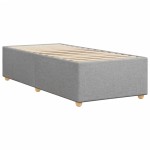 vidaXL Cadru de pat fără saltea, gri deschis, 90x200 cm, textil
