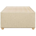 vidaXL Cadru de pat fără saltea cremă 90x200 cm țesătură
