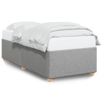 vidaXL Cadru de pat fără saltea, gri deschis, 100x200 cm, textil