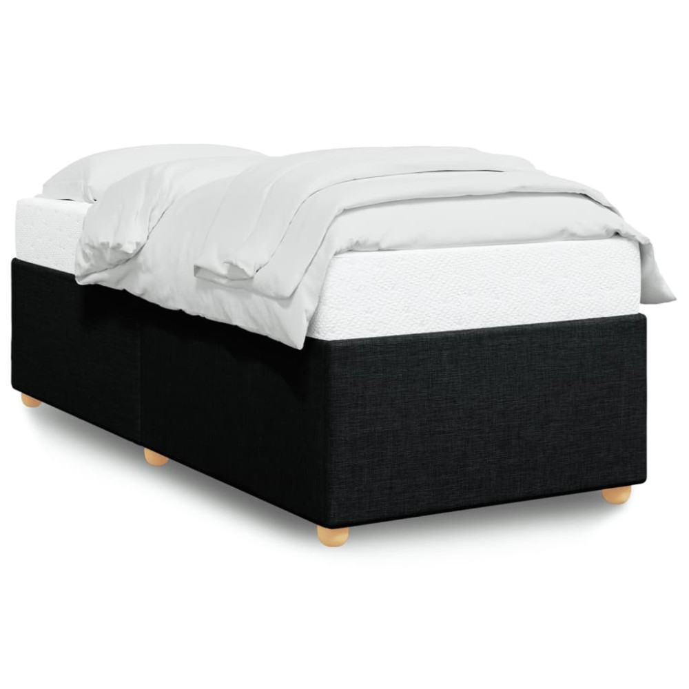 vidaXL Cadru de pat fără saltea, negru, 100x200 cm, textil