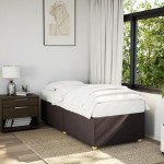 vidaXL Cadru de pat fără saltea, maro închis, 100x200 cm, textil vidaXL Cadru de pat fără saltea, maro închis, 100x200 cm, textil