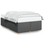 vidaXL Cadru de pat fără saltea gri închis 120x190 cm țesătură