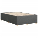 vidaXL Cadru de pat fără saltea gri închis 120x190 cm țesătură