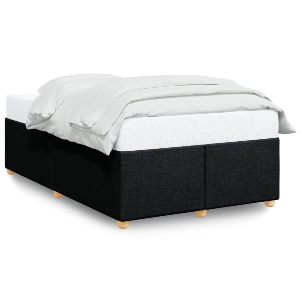 vidaXL Cadru de pat fără saltea Negru 120x190 cm țesătură