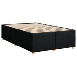 vidaXL Cadru de pat fără saltea Negru 120x190 cm țesătură