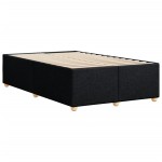 vidaXL Cadru de pat fără saltea Negru 120x190 cm țesătură