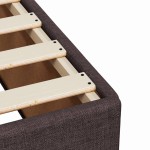 vidaXL Cadru de pat fără saltea țesătură maro 120x190 cm țesătură
