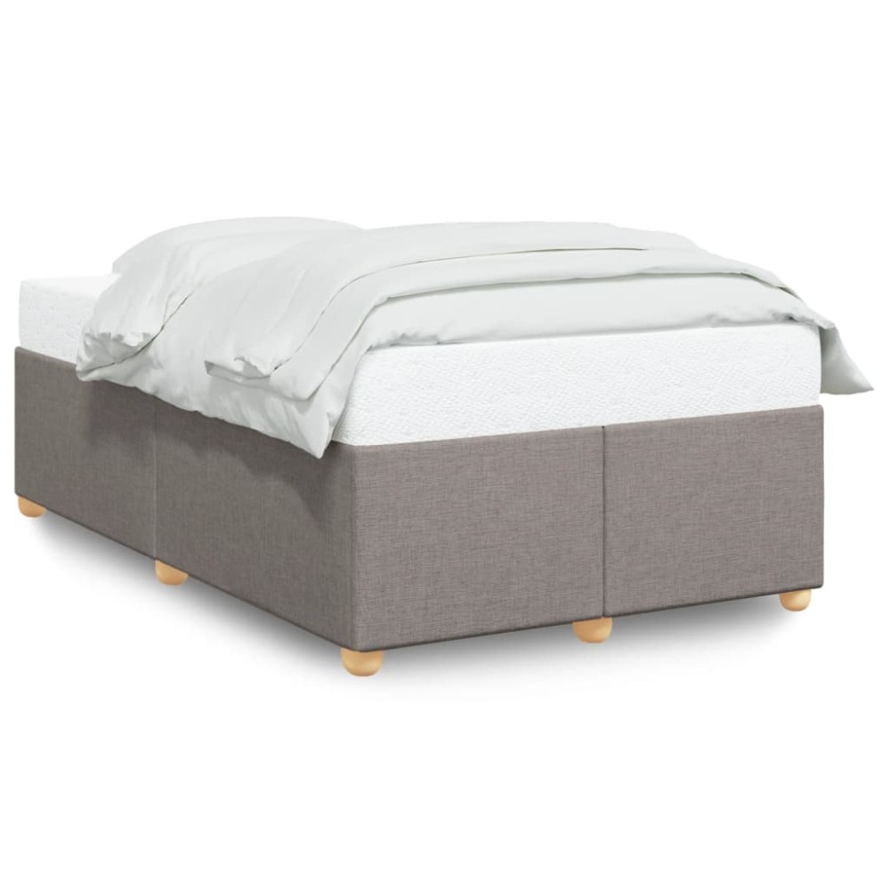 vidaXL Cadru de pat fără saltea Taupe 120x190 cm țesătură