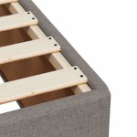 vidaXL Cadru de pat fără saltea Taupe 120x190 cm țesătură