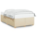vidaXL Cadru de pat fără saltea cremă 120x190 cm țesătură