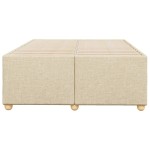 vidaXL Cadru de pat fără saltea cremă 120x190 cm țesătură