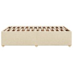 vidaXL Cadru de pat fără saltea cremă 120x190 cm țesătură
