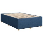 vidaXL Cadru de pat fără saltea Albastru 120x190 cm țesătură