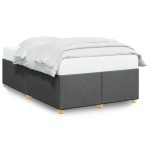 vidaXL Cadru de pat fără saltea, gri închis, 120x200 cm, textil