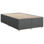 vidaXL Cadru de pat fără saltea, gri închis, 120x200 cm, textil