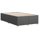 vidaXL Cadru de pat fără saltea, gri închis, 120x200 cm, textil