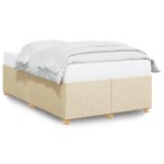 vidaXL Cadru de pat fără saltea, crem, 120x200 cm, textil