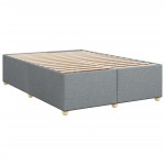 vidaXL Cadru de pat fără saltea, gri deschis, 140x190 cm, textil
