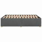 vidaXL Cadru de pat fără saltea, gri închis, 140x190 cm, textil