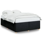 vidaXL Cadru de pat fără saltea, negru, 140x190 cm, textil