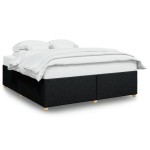 vidaXL Cadru de pat fără saltea, negru, 180x200 cm, textil vidaXL Cadru de pat fără saltea, negru, 180x200 cm, textil