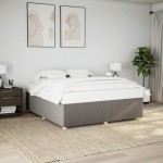 vidaXL Cadru de pat fără saltea, gri taupe, 180x200 cm, textil vidaXL Cadru de pat fără saltea, gri taupe, 180x200 cm, textil
