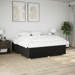 vidaXL Cadru de pat fără saltea, negru, 200x200 cm, textil vidaXL Cadru de pat fără saltea, negru, 200x200 cm, textil