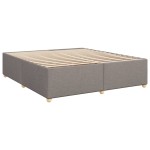 vidaXL Cadru de pat fără saltea, gri taupe, 200x200 cm, textil vidaXL Cadru de pat fără saltea, gri taupe, 200x200 cm, textil