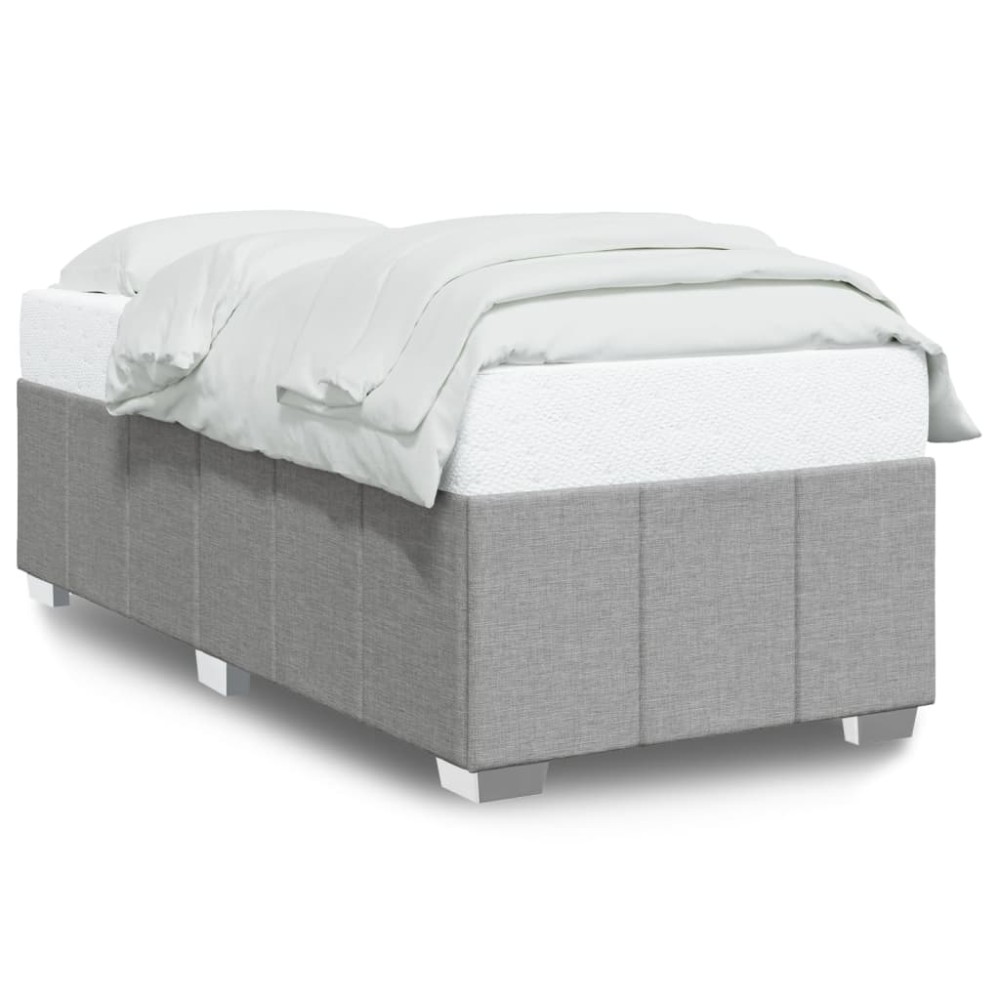 vidaXL Cadru de pat fără saltea, gri deschis, 80x200 cm, textil
