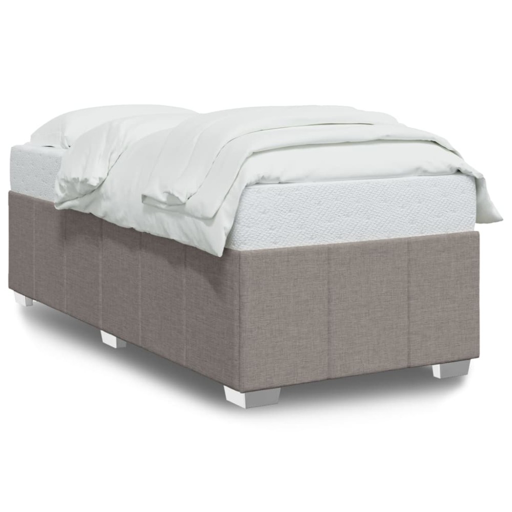 vidaXL Cadru de pat fără saltea Taupe 80x200 cm țesătură