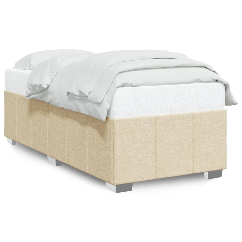 vidaXL Cadru de pat fără saltea cremă 80x200 cm țesătură