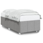 vidaXL Cadru de pat fără saltea, gri deschis, 90x190 cm, textil