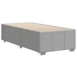vidaXL Cadru de pat fără saltea, gri deschis, 90x190 cm, textil