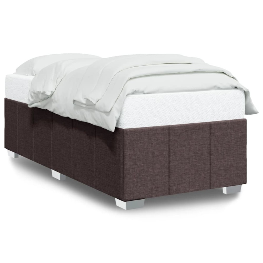 vidaXL Cadru de pat fără saltea, maro închis, 90x190 cm, textil