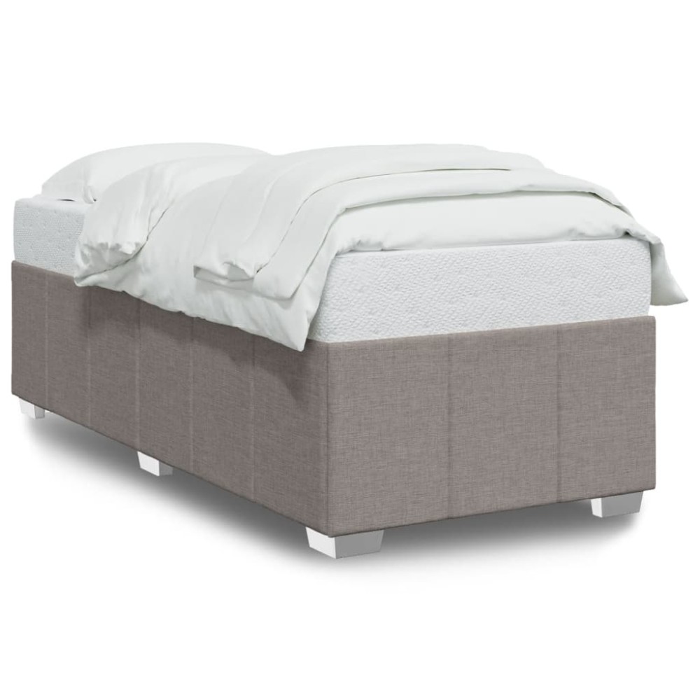 vidaXL Cadru de pat fără saltea Taupe 90x190 cm Stofa