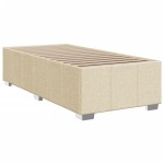 vidaXL Cadru de pat fără saltea cremă 90x190 cm țesătură