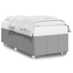 vidaXL Cadru de pat fără saltea, gri deschis, 90x200 cm, textil