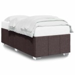 vidaXL Cadru de pat fără saltea, maro închis, 90x200 cm, textil vidaXL Cadru de pat fără saltea, maro închis, 90x200 cm, textil