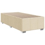 vidaXL Cadru de pat fără saltea cremă 90x200 cm țesătură