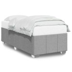 vidaXL Cadru de pat fără saltea, gri deschis, 100x200 cm, textil