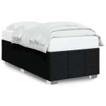 vidaXL Cadru de pat fără saltea, negru, 100x200 cm, textil vidaXL Cadru de pat fără saltea, negru, 100x200 cm, textil