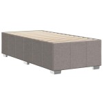vidaXL Cadru de pat fără saltea, gri taupe, 100x200 cm, textil vidaXL Cadru de pat fără saltea, gri taupe, 100x200 cm, textil