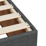 vidaXL Cadru de pat fără saltea gri închis 120x190 cm țesătură