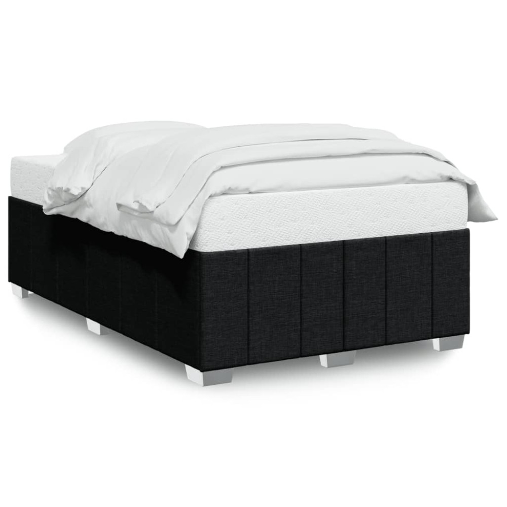 vidaXL Cadru de pat fără saltea Negru 120x190 cm țesătură