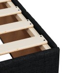 vidaXL Cadru de pat fără saltea Negru 120x190 cm țesătură