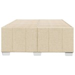 vidaXL Cadru de pat fără saltea cremă 120x190 cm țesătură