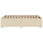 vidaXL Cadru de pat fără saltea cremă 120x190 cm țesătură