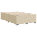 vidaXL Cadru de pat fără saltea cremă 120x190 cm țesătură