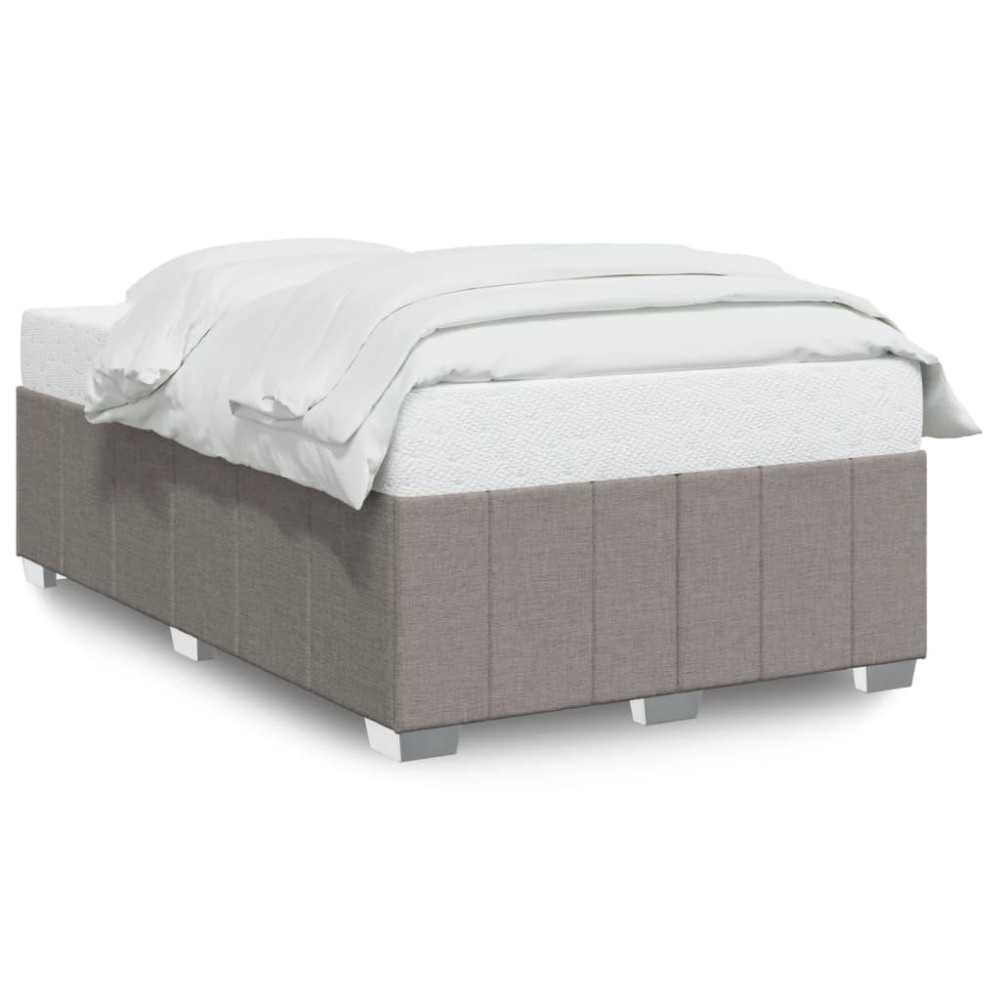 vidaXL Cadru de pat fără saltea, gri taupe, 120x200 cm, textil