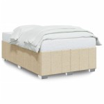 vidaXL Cadru de pat fără saltea, crem, 120x200 cm, textil